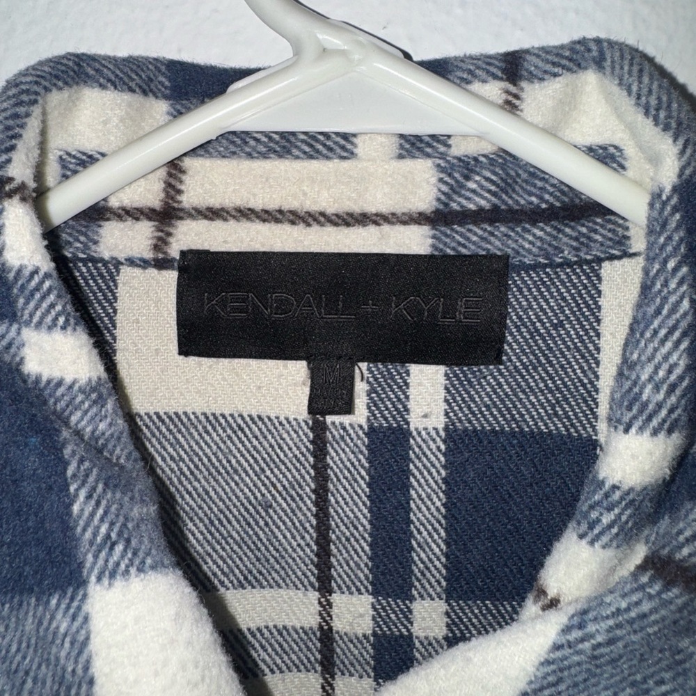 Plaid Button-Up Oversized Shacket - Picture 2 of 3